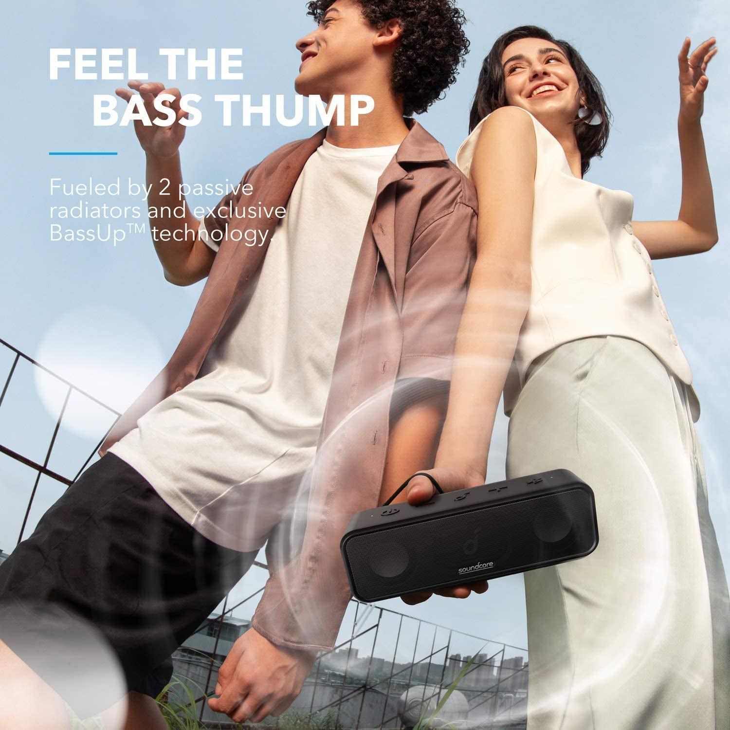 Anker 3 Portable Bluetooth Speaker - Wireless, IPX7 Waterproof, 24H Playtime, Pure Titanium Diaphragm Drivers, Partycast, Bassup, Custom EQ App - for Home, Shower, Outdoor, and Beach