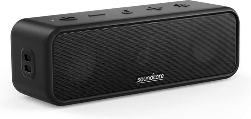 Anker 3 Portable Bluetooth Speaker - Wireless, IPX7 Waterproof, 24H Playtime, Pure Titanium Diaphragm Drivers, Partycast, Bassup, Custom EQ App - for Home, Shower, Outdoor, and Beach